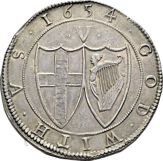Reverso 1 Corona 1654 "Tipo 1649-1656" - valor de la moneda de plata - Gran Bretaña, Mancomunidad