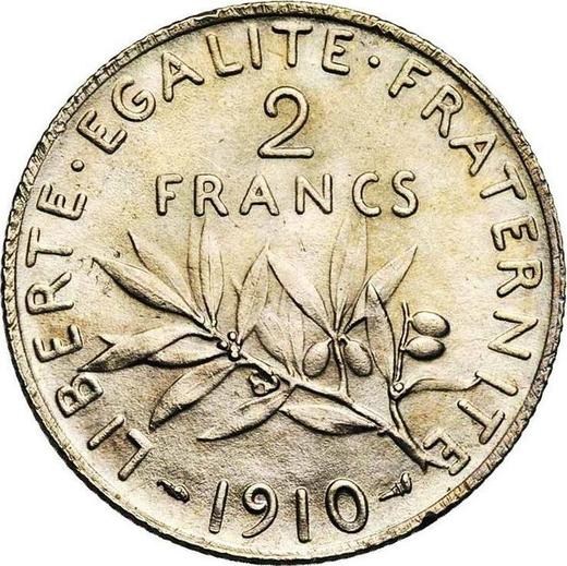 Reverse 2 Francs 1910 "Sower" - Silver Coin Value - France, Third Republic