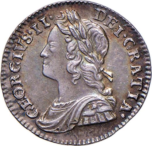 Anverso 2 peniques 1743 - valor de la moneda de plata - Gran Bretaña, Jorge II