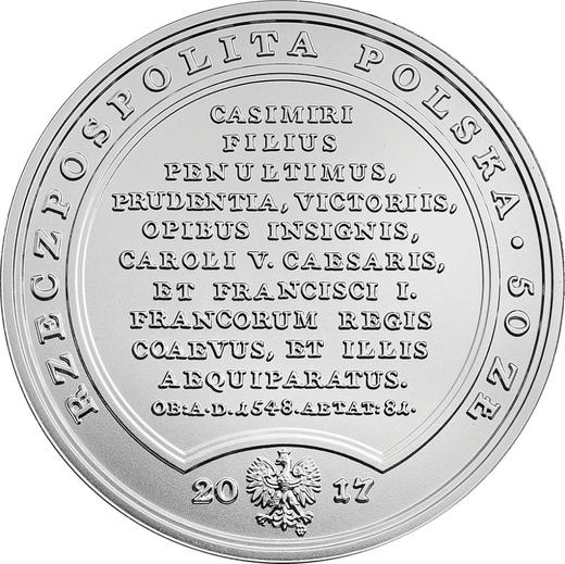 Avers 50 Zlotych 2017 MW "Sigismund I der Alte" - Silbermünze Wert - Polen, III Republik Polen nach Stückelung