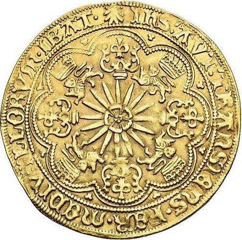 Реверс монеты - Риал без года (1583-1600) - цена золотой монеты - Великобритания, Елизавета I