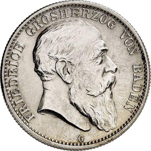 Obverse 2 Mark 1907 G "Baden" - Silver Coin Value - Germany, German Empire