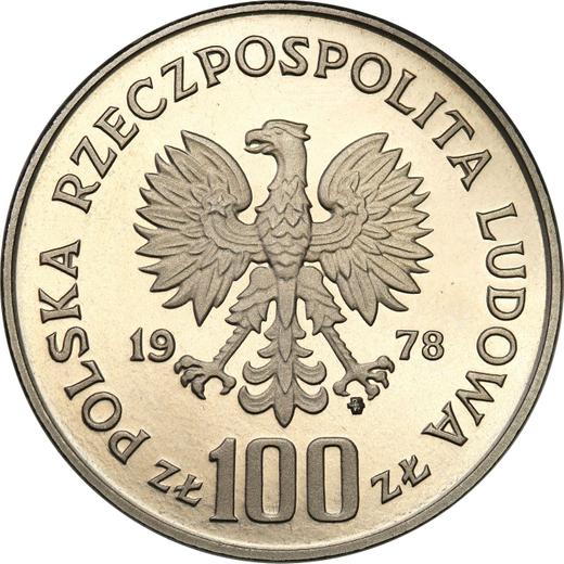 Anverso Pruebas 100 eslotis 1978 MW "Bicentenario de Adam Mickiewicz" Níquel - valor de la moneda - Polonia, República Popular