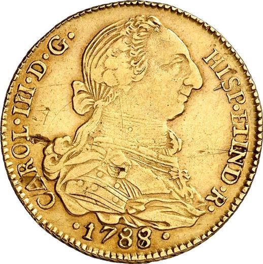 Obverse 4 Escudos 1788 PTS PR - Gold Coin Value - Bolivia, Charles III
