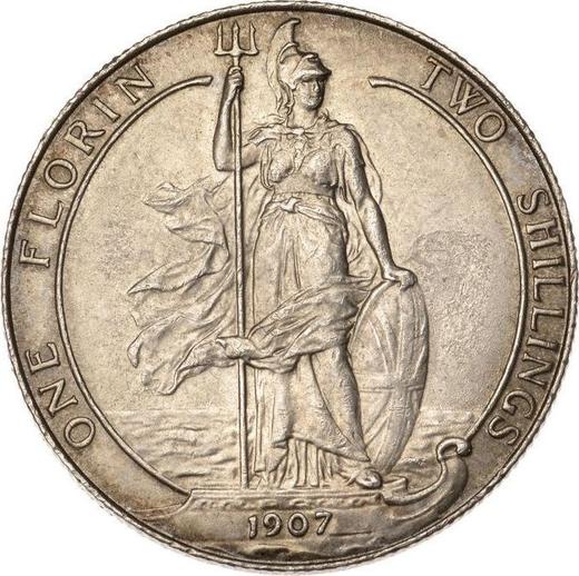 Reverse Florin 1907 - Silver Coin Value - United Kingdom, Edward VII