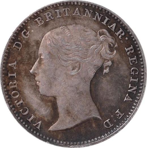 Anverso 3 peniques 1867 - valor de la moneda de plata - Gran Bretaña, Victoria