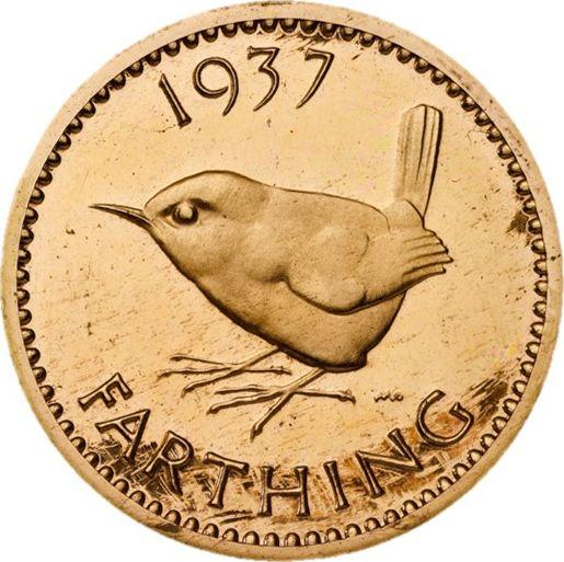 Revers Probe 1 Farthing 1937 HP - Münze Wert - Großbritannien, Eduard VIII