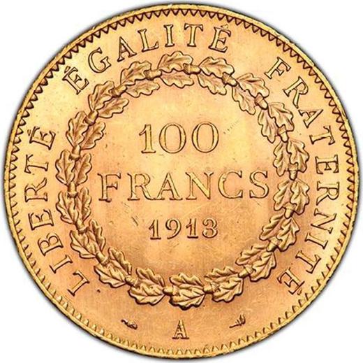 Reverse 100 Francs 1913 A "Type 1878-1914" - Gold Coin Value - France, Third Republic