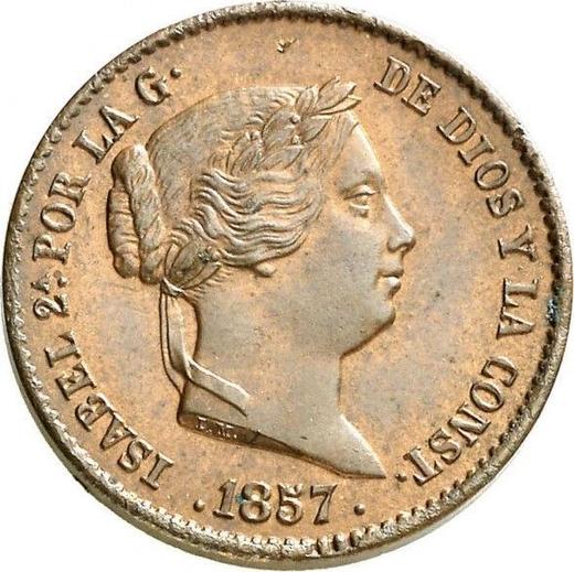 Obverse 10 Céntimos de real 1857 -  Coin Value - Spain, Isabella II