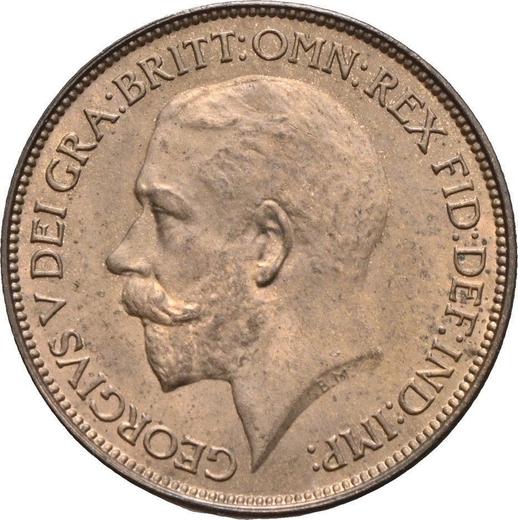 Obverse Halfpenny 1925 -  Coin Value - United Kingdom, George V
