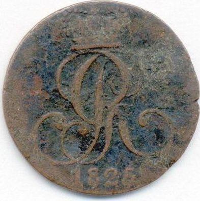 Obverse 1 Pfennig 1825 C - Coin Value - Hanover, George IV