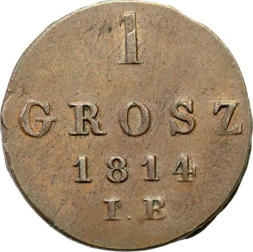 Reverse 1 Grosz 1814 IB -  Coin Value - Poland, Duchy of Warsaw