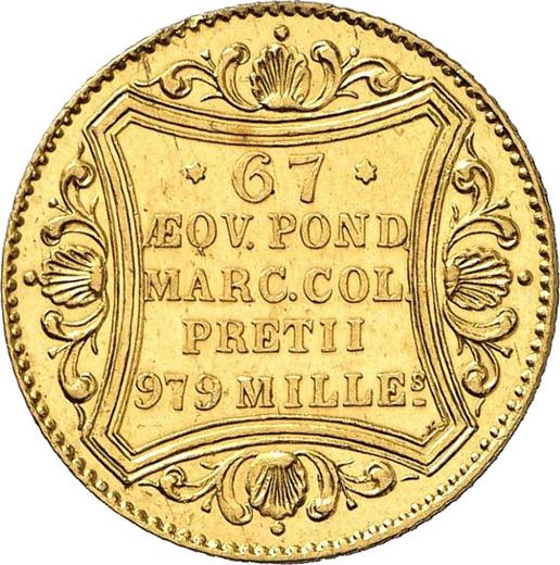 Revers Dukat 1861 - Münze Wert - Hamburg, Freie Hansestadt