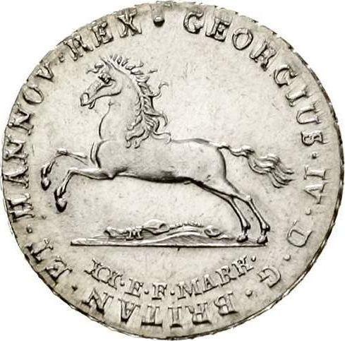 Avers 16 Gutegroschen 1822 - Silbermünze Wert - Hannover, Georg IV