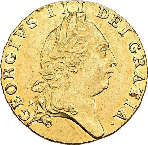 Anverso 1 guinea 1790 "Pala" - valor de la moneda de oro - Gran Bretaña, Jorge III