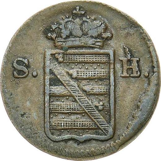 Anverso Heller 1818 - valor de la moneda  - Sajonia-Hildburghausen, Federico