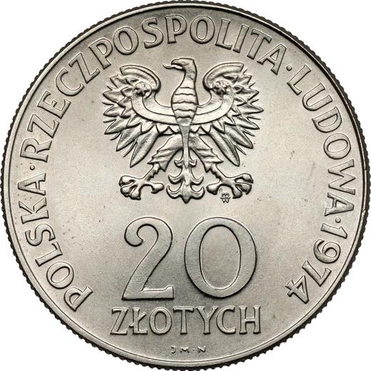 Awers monety - Próba 20 złotych 1974 MW JMN "25 lat RWPG" Miedź-nikiel - cena monety - Polska, PRL