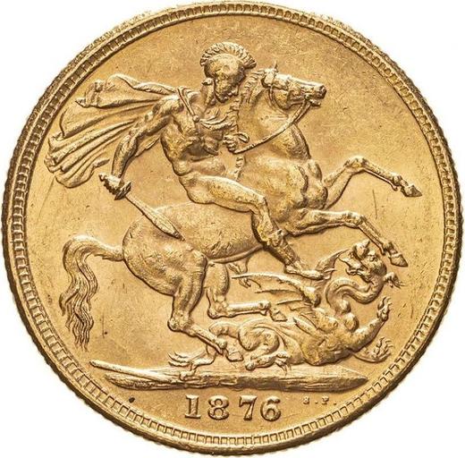 Reverse Sovereign 1876 M WW "St. George" - Gold Coin Value - Australia, Victoria