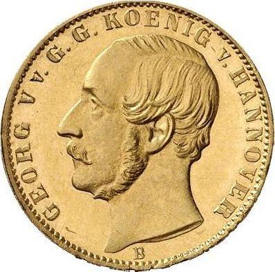 Avers 1/2 Krone 1862 B - Goldmünze Wert - Hannover, Georg V