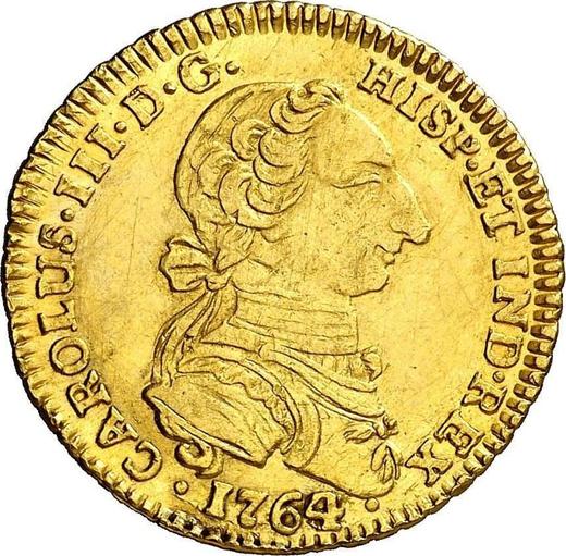 Obverse 2 Escudos 1764 NR JV - Gold Coin Value - Colombia, Charles III