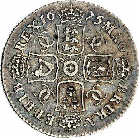 Rewers monety - 1 szeląg 1675 "Trzeci popiersie z wieniec laurowy" - cena srebrnej monety - Wielka Brytania, Karol II