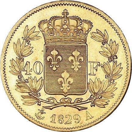 Reverse 40 Francs 1829 A "Type 1824-1830" - Gold Coin Value - France, Charles X