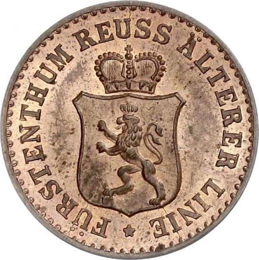 Аверс монеты - 1 пфенниг 1868 года A - цена монеты - Рейсс-Грейц, Генрих XXII