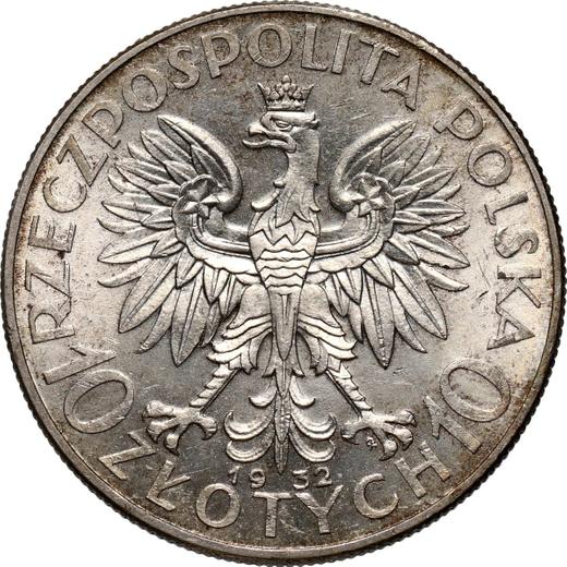 Obverse 10 Zlotych 1932 "Polonia" - Silver Coin Value - Poland, II Republic