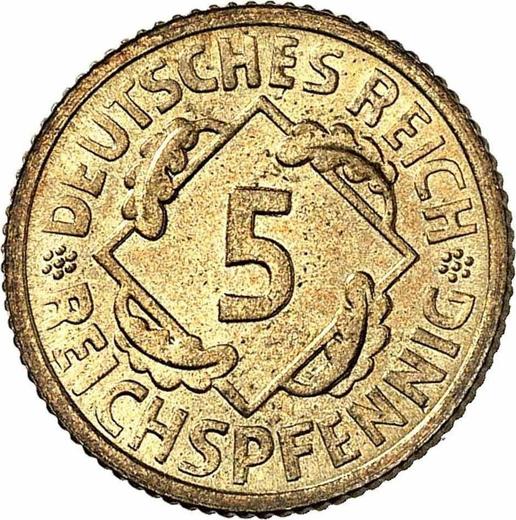 Obverse 5 Reichspfennig 1935 G -  Coin Value - Germany, Weimar Republic