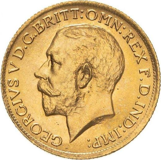 Obverse Sovereign 1925 S - Gold Coin Value - Australia, George V