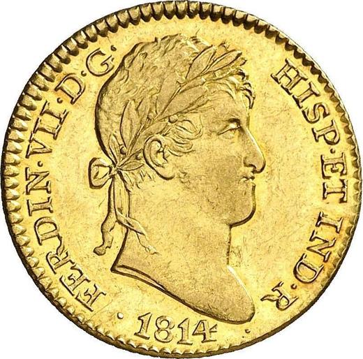 Obverse 2 Escudos 1814 M GJ "Type 1811-1833" - Gold Coin Value - Spain, Ferdinand VII