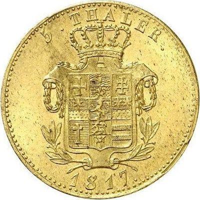 Revers 5 Taler 1817 - Goldmünze Wert - Hessen-Kassel, Wilhelm I