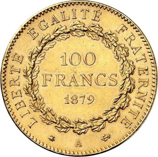 Revers 100 Francs 1879 A "Typ 1878-1914" - Goldmünze Wert - Frankreich, Dritte Republik