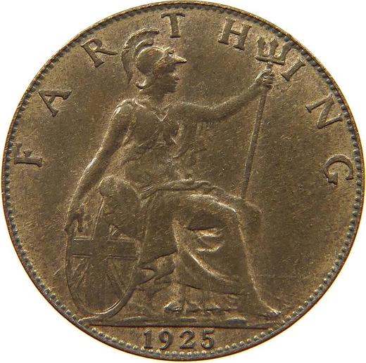 Revers 1 Farthing 1925 - Münze Wert - Großbritannien, Georg V