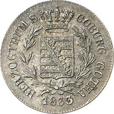 Anverso 1 Kreuzer 1833 - valor de la moneda de plata - Sajonia-Coburgo-Gotha, Ernesto I