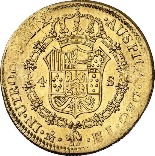 Reverse 4 Escudos 1810 Mo HJ - Gold Coin Value - Mexico, Ferdinand VII