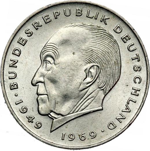 Obverse 2 Mark 1969 D "Konrad Adenauer" -  Coin Value - Germany, FRG