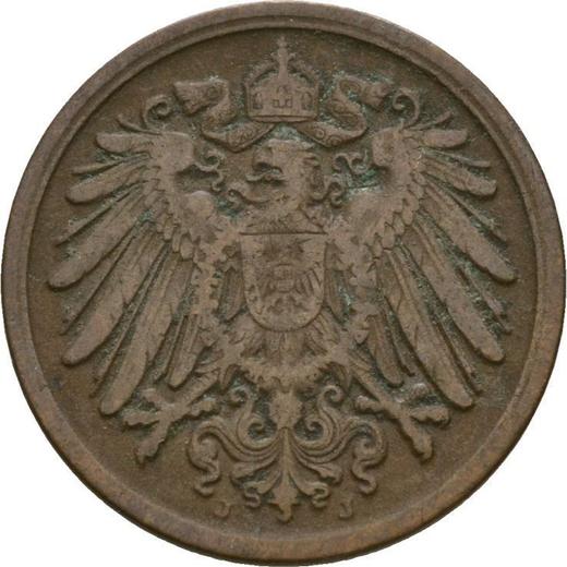 Reverse 1 Pfennig 1907 J "Type 1890-1916" -  Coin Value - Germany, German Empire