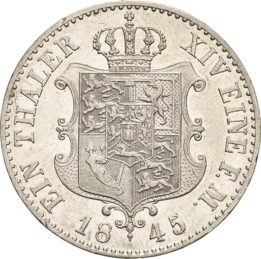 Revers Taler 1845 B - Silbermünze Wert - Hannover, Ernst August I