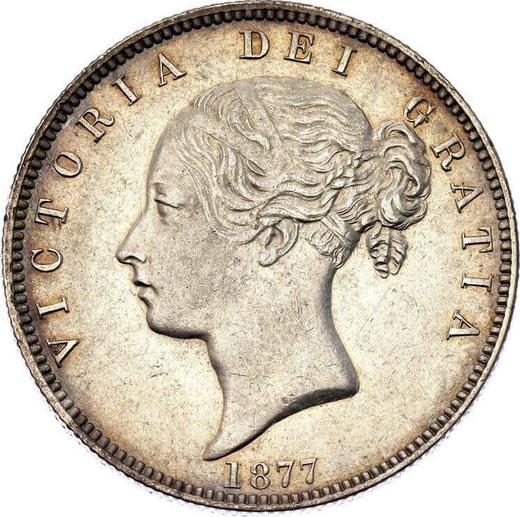 Obverse Halfcrown 1877 - Silver Coin Value - United Kingdom, Victoria