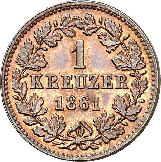 Reverse Kreuzer 1861 "Type 1859-1863" - Coin Value - Nassau, Adolphe