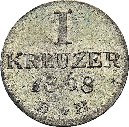 Reverse Kreuzer 1808 BH - Silver Coin Value - Frankfurt, Karl Theodor von Dalberg
