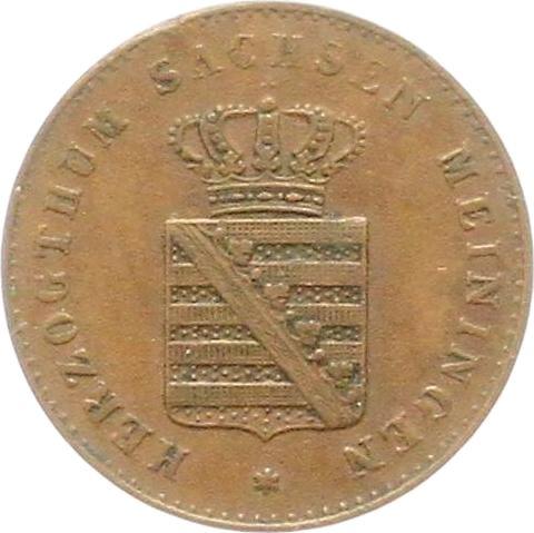Anverso 2 pfennige 1864 - valor de la moneda  - Sajonia-Meiningen, Bernardo II