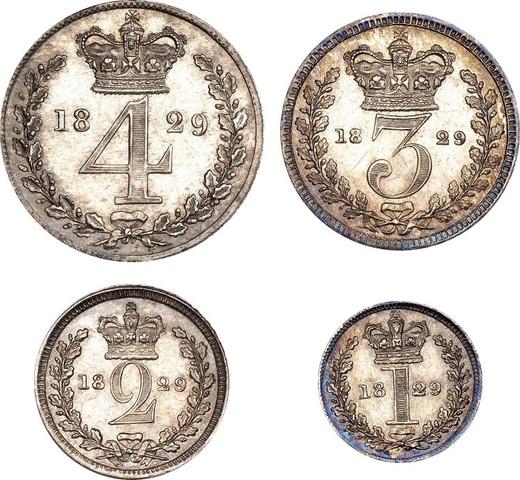 Reverse Coin set 1829 "Maundy" - Silver Coin Value - United Kingdom, George IV
