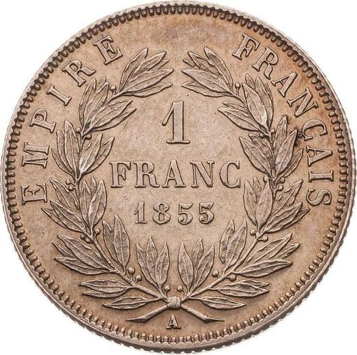 Reverse 1 Franc 1855 A "Type 1853-1863" - Silver Coin Value - France, Napoleon III