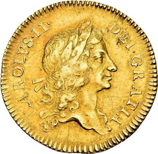 Obverse Half Guinea 1672 "First laureated bust" - Gold Coin Value - United Kingdom, Charles II