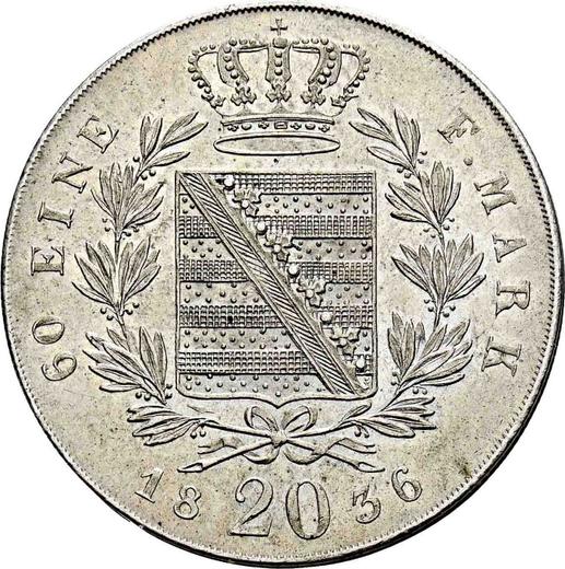 Reverse 20 Kreuzer 1836 - Silver Coin Value - Saxe-Coburg and Gotha, Ernest I