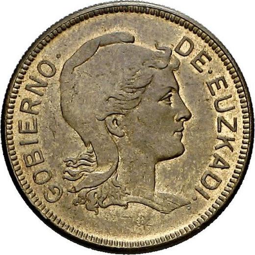 Avers 2 Pesetas 1937 "Euskadi" Kupfer - Münze Wert - Spanien, II Republik
