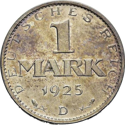 Reverse 1 Mark 1925 D "Type 1924-1925" - Silver Coin Value - Germany, Weimar Republic