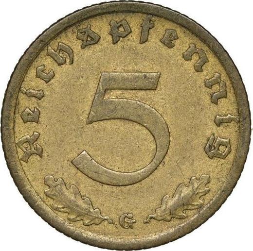 Obverse 5 Reichspfennig 1938 G "Type 1936-1939" -  Coin Value - Germany, Third Reich